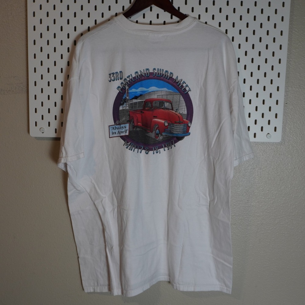 Vintage 90s Portland Swap Meet 1997‎ Car Truck Graphic T-Shirt XXL
